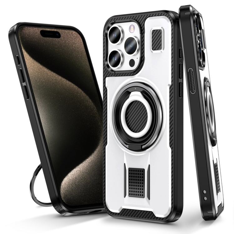 Ring Holder Carbon Fiber PC Hybrid TPU Phone Case, Series 5