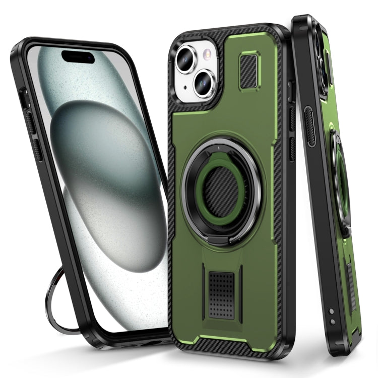 Ring Holder Carbon Fiber PC Hybrid TPU Phone Case, Series 2