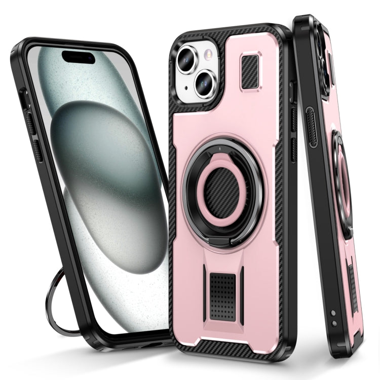 Ring Holder Carbon Fiber PC Hybrid TPU Phone Case, Series 3