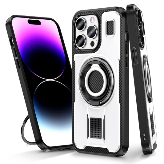 Ring Holder Carbon Fiber PC Hybrid TPU Phone Case, Series 6