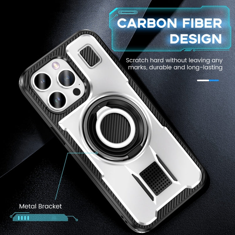 Ring Holder Carbon Fiber PC Hybrid TPU Phone Case, Series 6