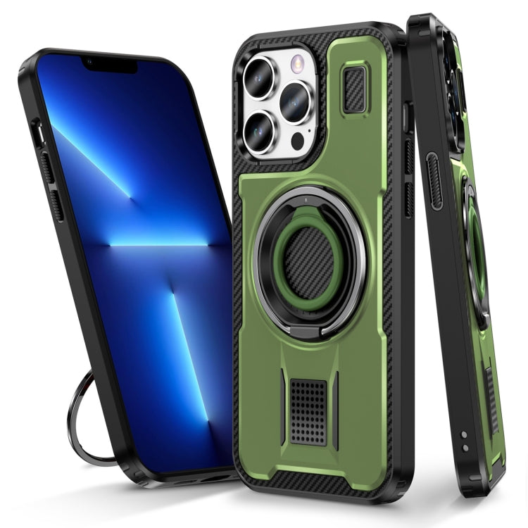 Ring Holder Carbon Fiber PC Hybrid TPU Phone Case, Series 5