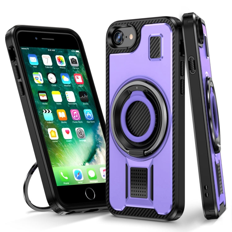 Ring Holder Carbon Fiber PC Hybrid TPU Phone Case, Series 2