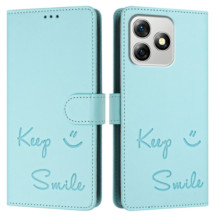 Smile Embossing RFID Leather Phone Case