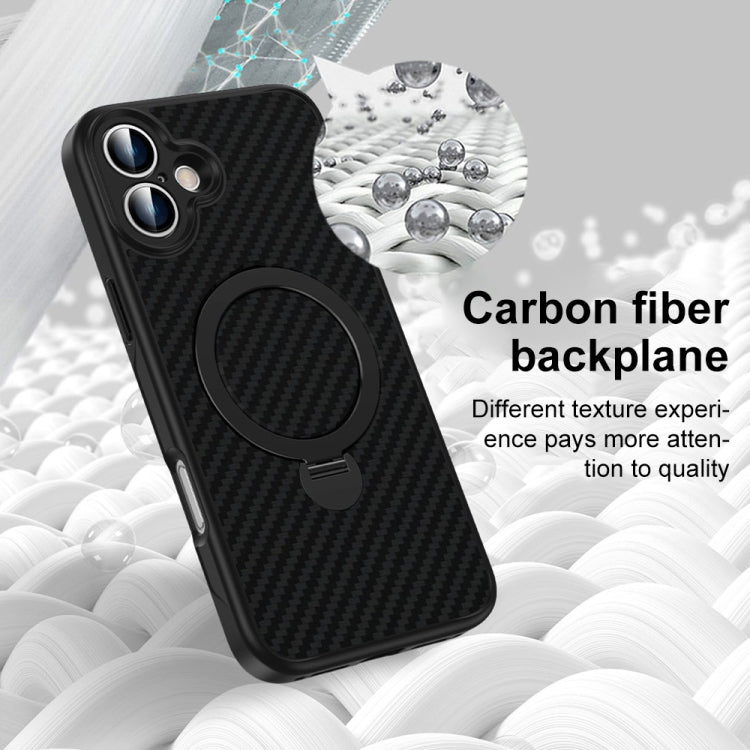 Carbon Fiber MagSafe 360 Degree Rotating Holder Phone Case, For iPhone 16 Pro Max, For iPhone 16 Pro, For iPhone 16 Plus, For iPhone 16, For iPhone 15 Pro Max, For iPhone 15 Pro, For iPhone 15 Plus, For iPhone 15, For iPhone 14 Plus, For iPhone 14