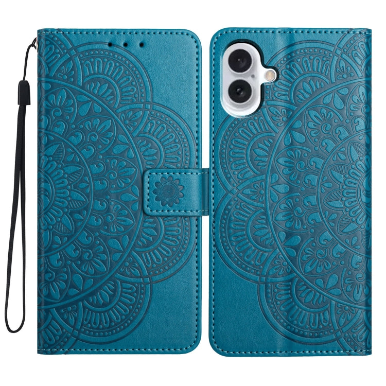 Flower Embossed Leather Phone Case, For iPhone 16 Pro Max, For iPhone 16 Pro, For iPhone 16 Plus, For iPhone 16