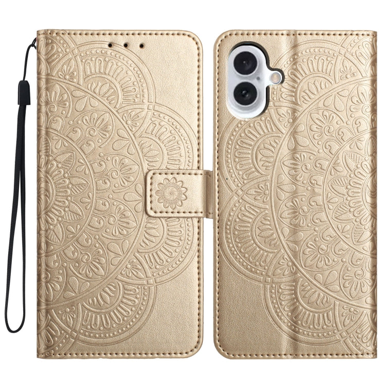 Flower Embossed Leather Phone Case, For iPhone 16 Pro Max, For iPhone 16 Pro, For iPhone 16 Plus, For iPhone 16