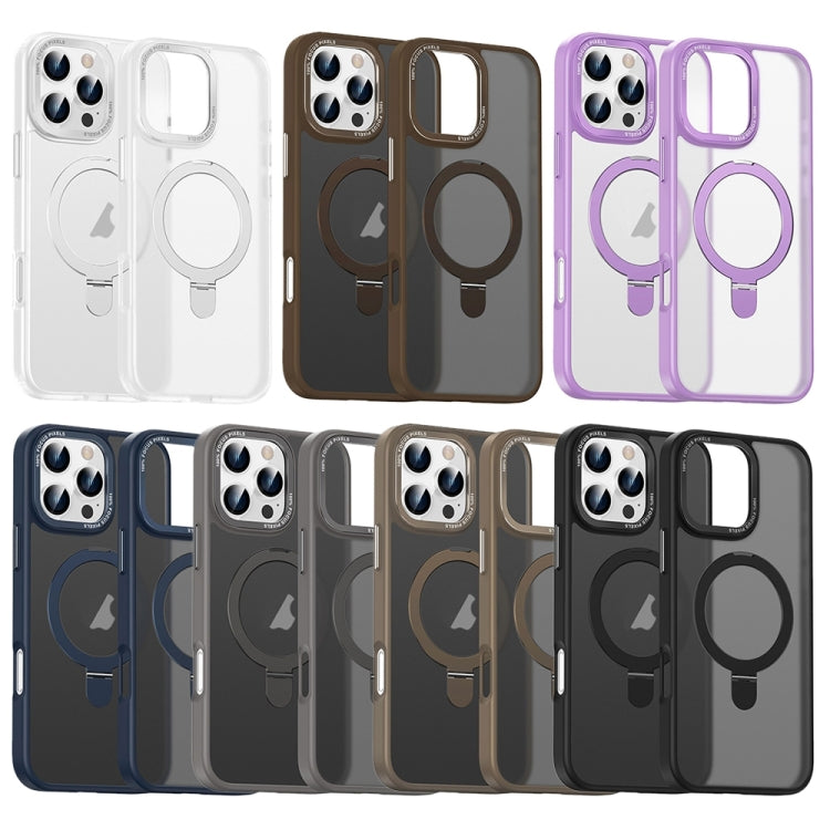 Skin Feel MagSafe Magnetic Holder Phone Case, For iPhone 16 Pro Max, For iPhone 16 Pro, For iPhone 16 Plus, For iPhone 16