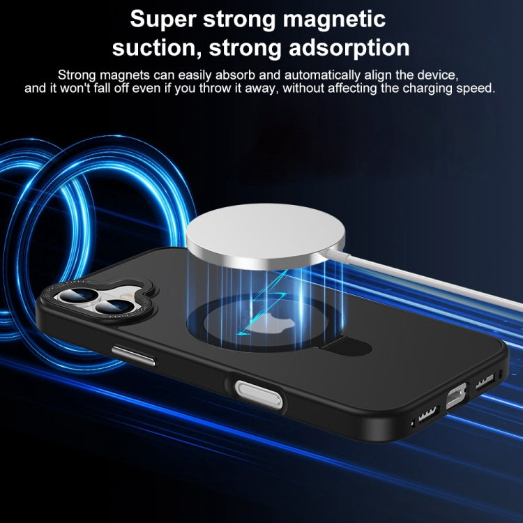 Skin Feel MagSafe Magnetic Holder Phone Case, For iPhone 16 Pro Max, For iPhone 16 Pro, For iPhone 16 Plus, For iPhone 16