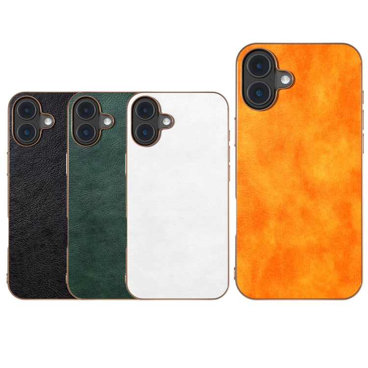 Nano Electroplating Dual Color Lichi Texture PU Phone Case