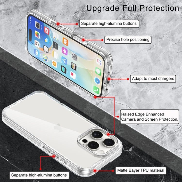 Metal Buttons PC Hybrid TPU Phone Case, For iPhone 16 Pro Max, For iPhone 16 Pro, For iPhone 16 Plus, For iPhone 16