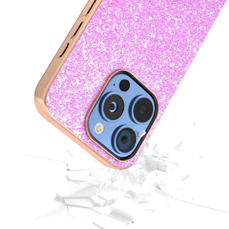 Electroplating Frame Colorful Glitter Phone Case, For iPhone 16 Pro Max