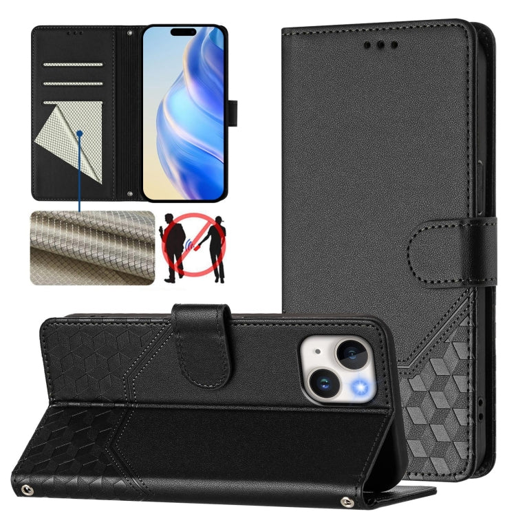 Honeycomb Embossing RFID Leather Phone Case, Series 4