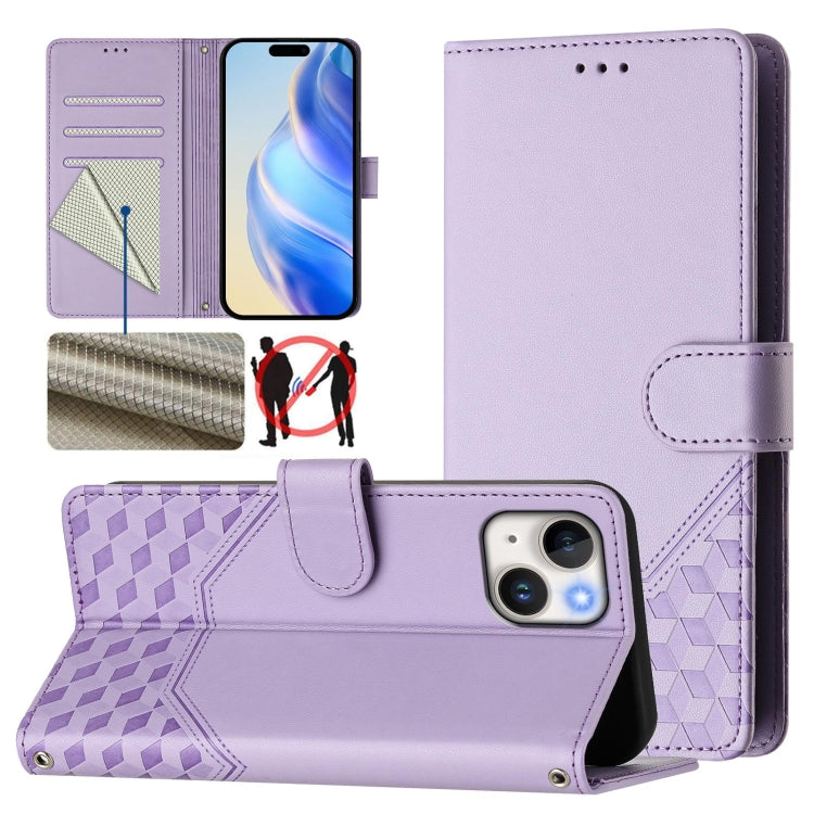 Honeycomb Embossing RFID Leather Phone Case, Series 4