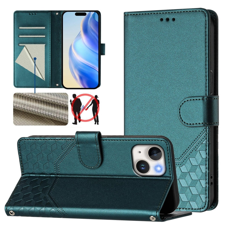 Honeycomb Embossing RFID Leather Phone Case, Series 5