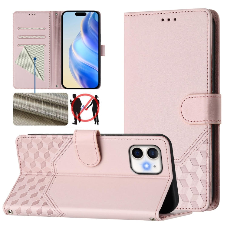 Honeycomb Embossing RFID Leather Phone Case, For iPhone 11, For iPhone 11 Pro, For iPhone X / XS, For iPhone XR, For iPhone XS Max