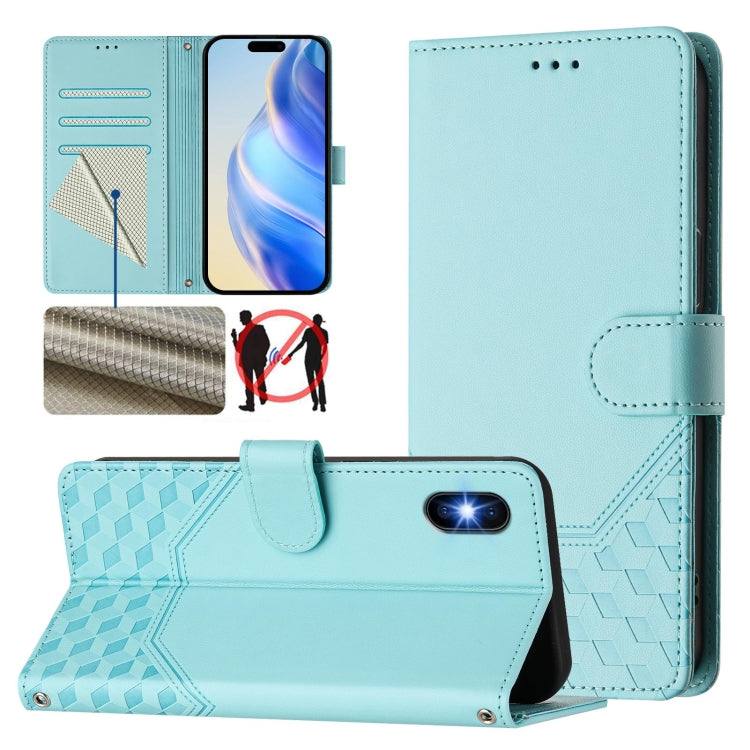 Honeycomb Embossing RFID Leather Phone Case, Series 3