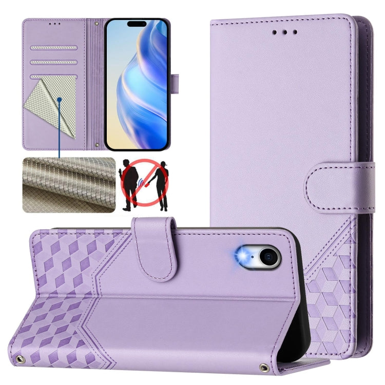 Honeycomb Embossing RFID Leather Phone Case, Series 1