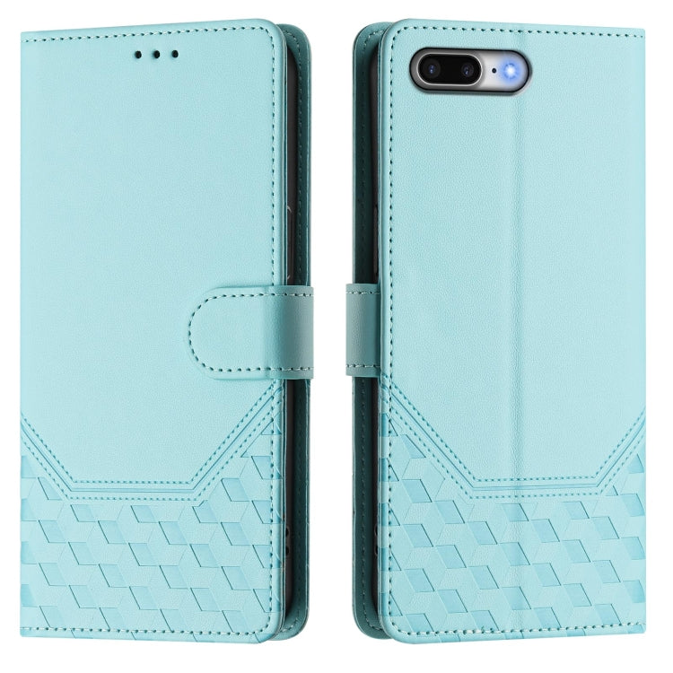 Honeycomb Embossing RFID Leather Phone Case, For iPhone 8 Plus / 7 Plus