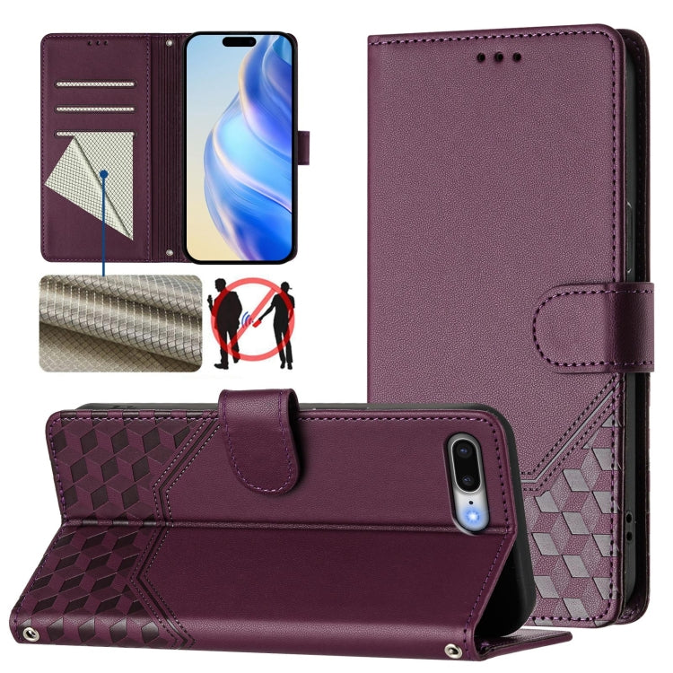 Honeycomb Embossing RFID Leather Phone Case, Series 1