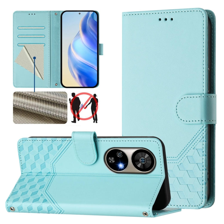 Honeycomb Embossing RFID Leather Phone Case