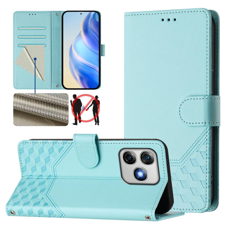 Honeycomb Embossing RFID Leather Phone Case