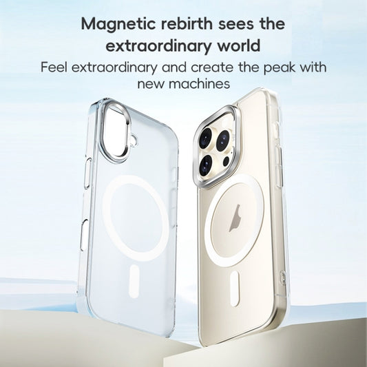 ZGA Magsafe Clear PC Tempered Glass Phone Case, For iPhone 16 Pro Max, For iPhone 16 Pro, For iPhone 16 Plus, For iPhone 16