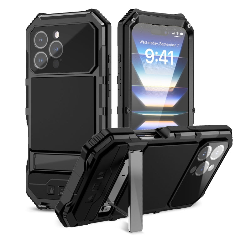 R-JUST Life Waterproof Dustproof Shockproof Holder Phone Case