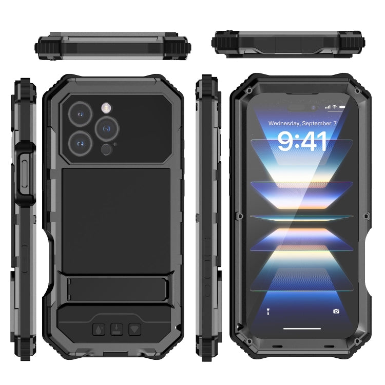 R-JUST Life Waterproof Dustproof Shockproof Holder Phone Case