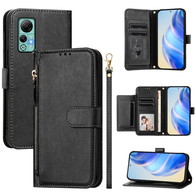 Multi-Card Slots Zipper Wallet Leather Phone Case