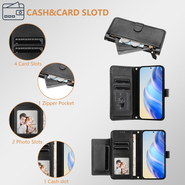 Multi-Card Slots Zipper Wallet Leather Phone Case