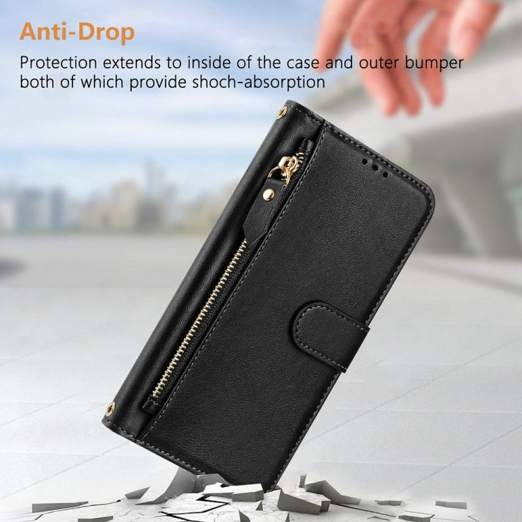 Multi-Card Slots Zipper Wallet Leather Phone Case