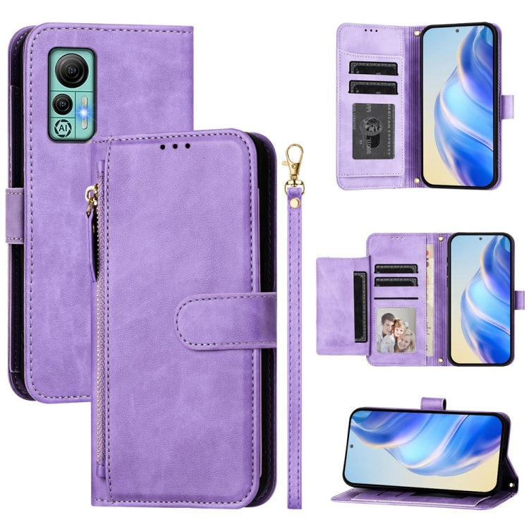 Multi-Card Slots Zipper Wallet Leather Phone Case