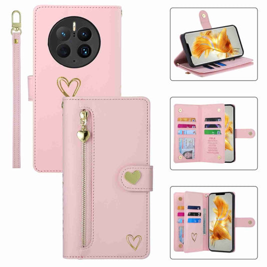 POLA Love Multi-Card Slots Zipper Wallet Leather Phone Case