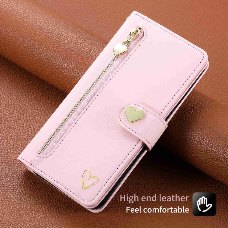 POLA Love Multi-Card Slots Zipper Wallet Leather Phone Case