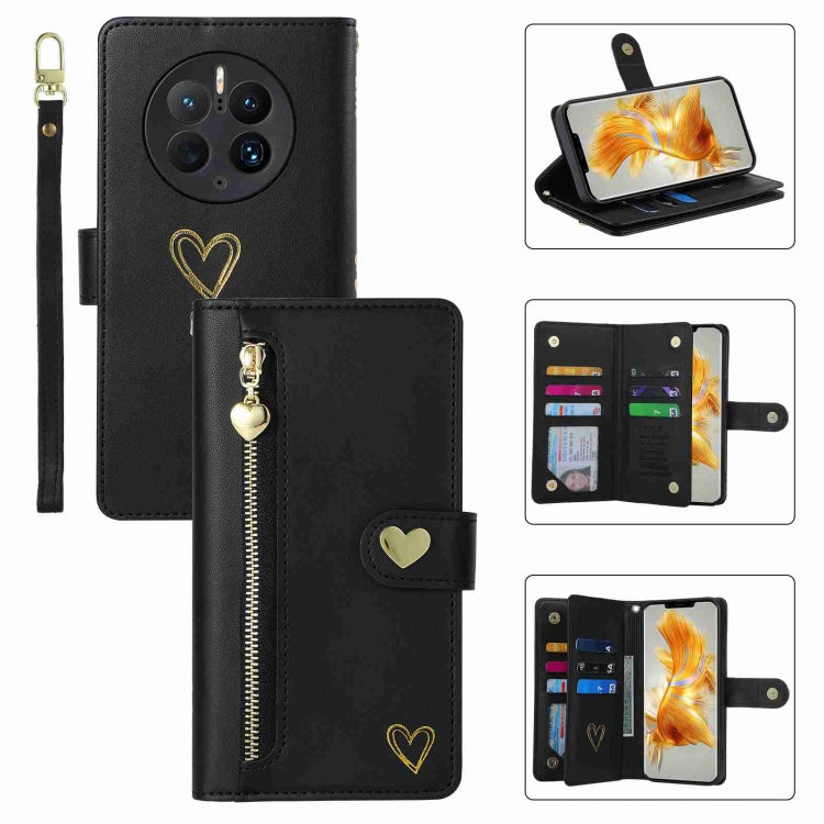 POLA Love Multi-Card Slots Zipper Wallet Leather Phone Case