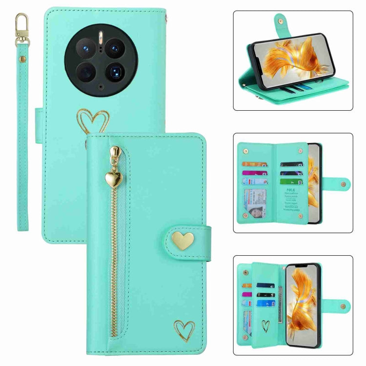 POLA Love Multi-Card Slots Zipper Wallet Leather Phone Case