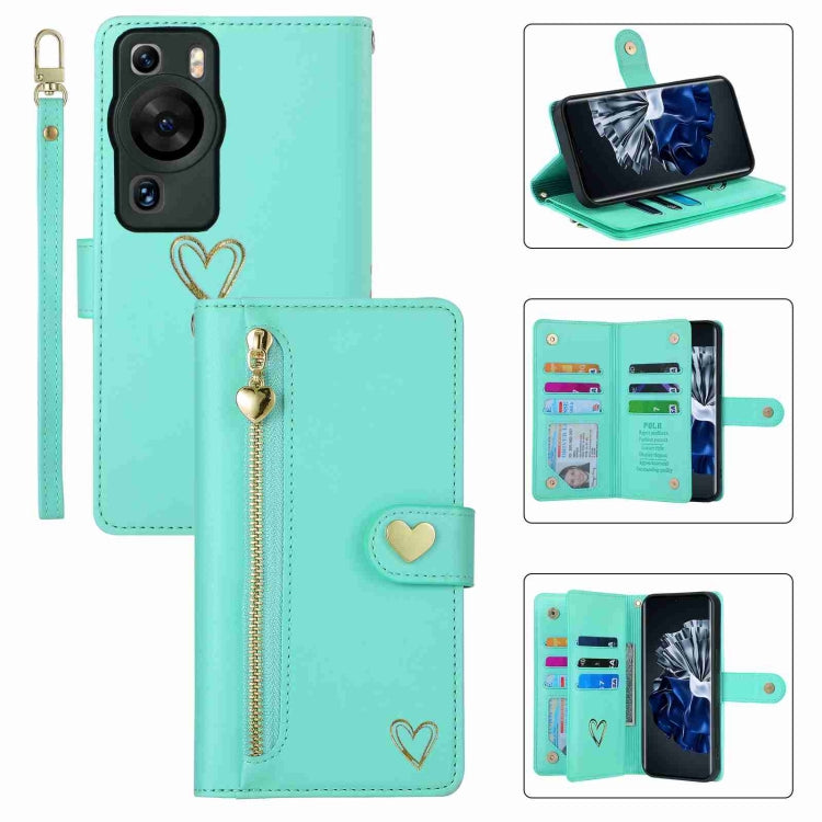 POLA Love Multi-Card Slots Zipper Wallet Leather Phone Case