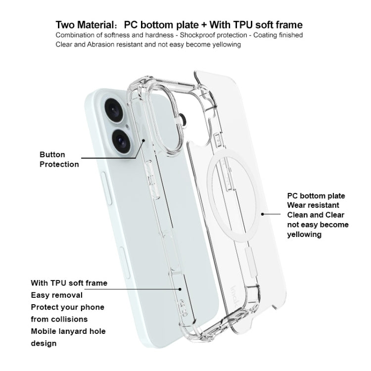 IMAK Space Shield PC + TPU Airbag Shockproof MagSafe Phone Case