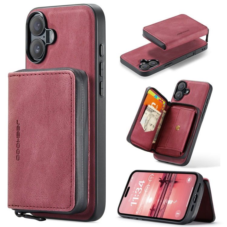 JEEHOOD J02 Magnetic Zipper Horizontal Flip Leather Phone Case