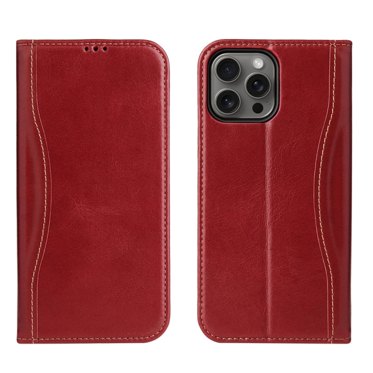 Fierre Shann Cowhide Leather Flip Leather Phone Case