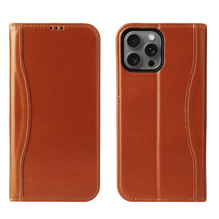 Fierre Shann Cowhide Leather Flip Leather Phone Case