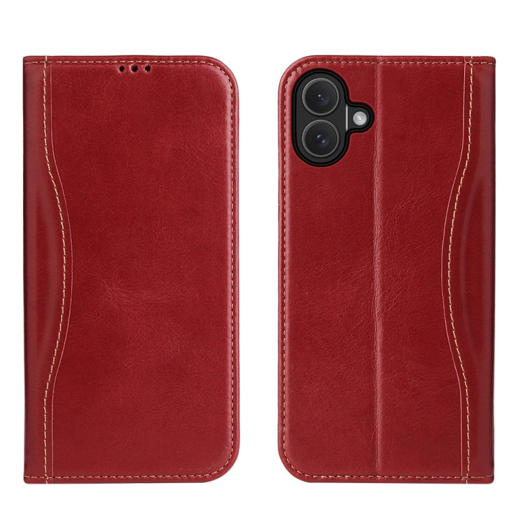 Fierre Shann Cowhide Leather Flip Leather Phone Case