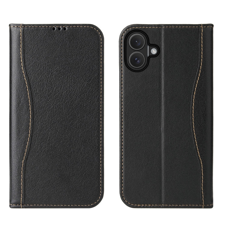 Fierre Shann Cowhide Leather Flip Leather Phone Case