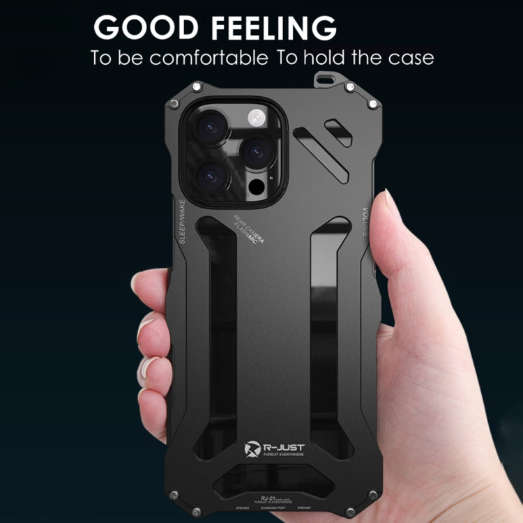 R-JUST RJ-17 Shockproof Armor Hollow Metal Phone Case