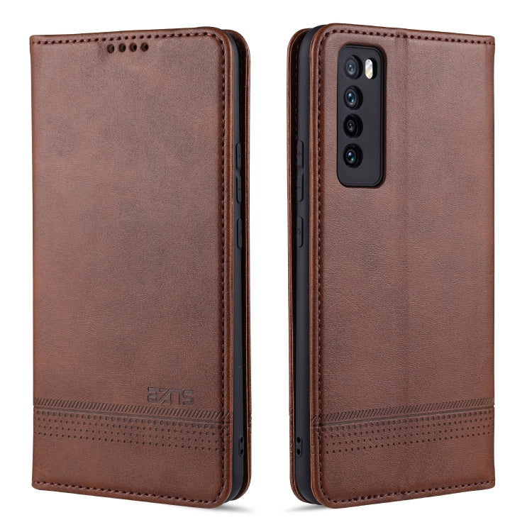 AZNS Magnetic Calf Texture Horizontal Flip Leather Case with Card Slots & Holder & Wallet, Series 1