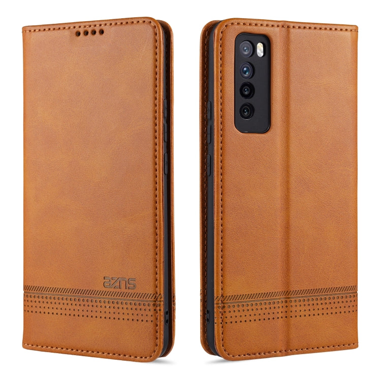 AZNS Magnetic Calf Texture Horizontal Flip Leather Case with Card Slots & Holder & Wallet, For Huawei Nova 7 SE, For Huawei Nova 7, For Huawei Enjoy 20, For Huawei Maimang 9, For Huawei Honor X10