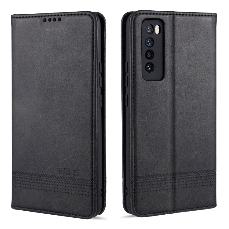 AZNS Magnetic Calf Texture Horizontal Flip Leather Case with Card Slots & Holder & Wallet, For Huawei Nova 7 SE, For Huawei Nova 7, For Huawei Enjoy 20, For Huawei Maimang 9, For Huawei Honor X10