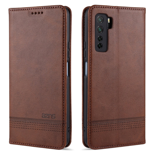 AZNS Magnetic Calf Texture Horizontal Flip Leather Case with Card Slots & Holder & Wallet, For Huawei Nova 7 SE, For Huawei Nova 7, For Huawei Enjoy 20, For Huawei Maimang 9, For Huawei Honor X10