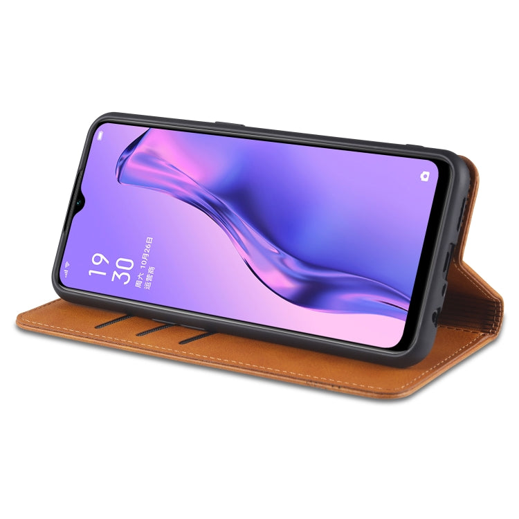 AZNS Magnetic Calf Texture Horizontal Flip Leather Case with Card Slots & Holder & Wallet, For OPPO A91, For Samsung Galaxy S10+